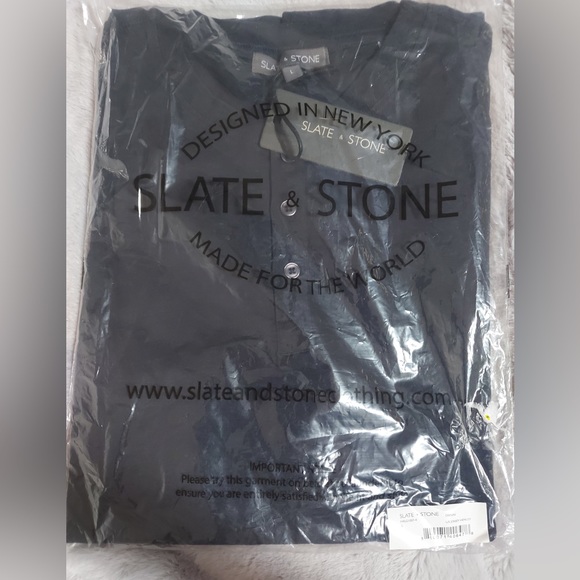 Slate & Stone Size Henley Long Sleeve Shirt Large - Picture 2 of 5